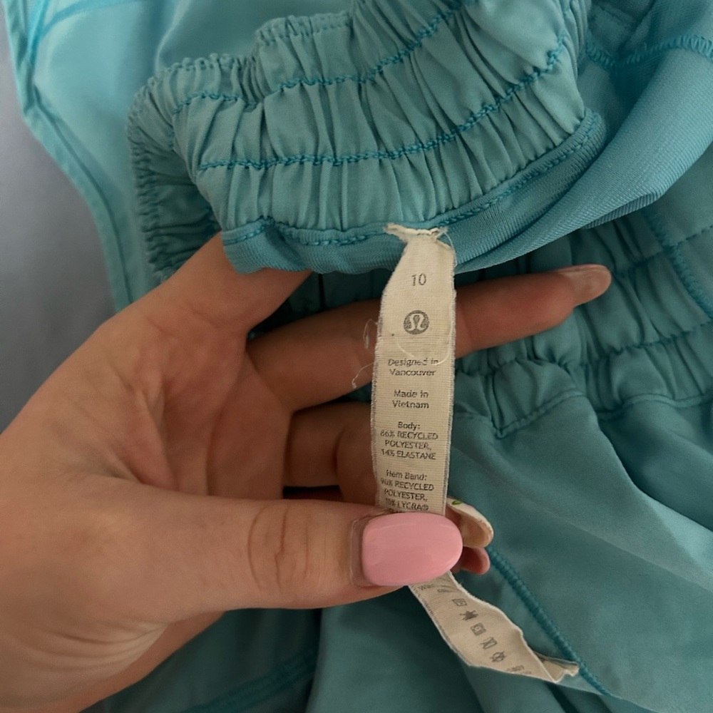 Lululemon Aquamarine Athletic Shorts - Size 10 4 inch.